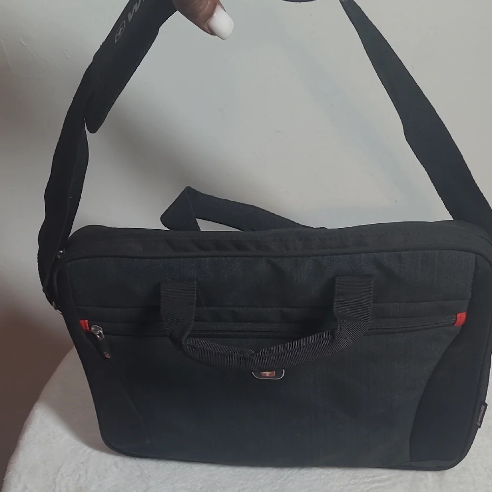 Wenger Black and Red Laptop Bag with Durable Design